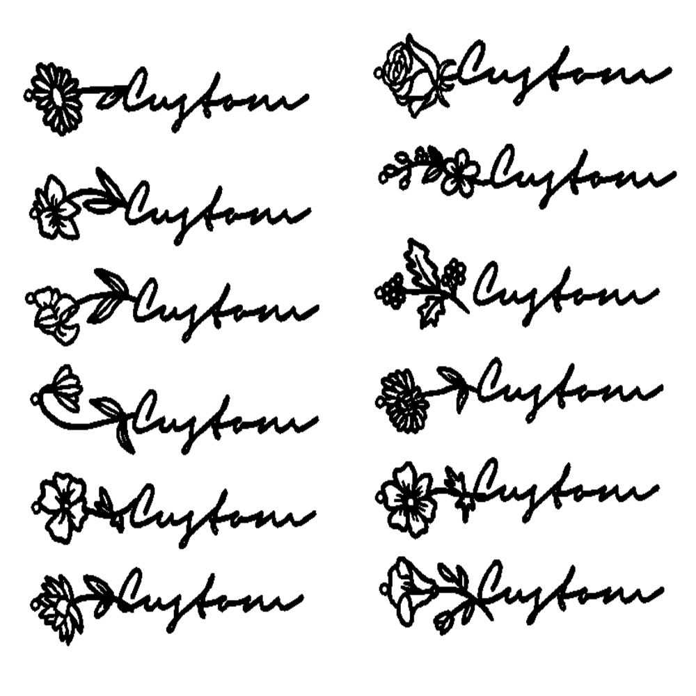 Unift Custom Name Flower Neckl - Birth Flower Necklace ulasan dan harga