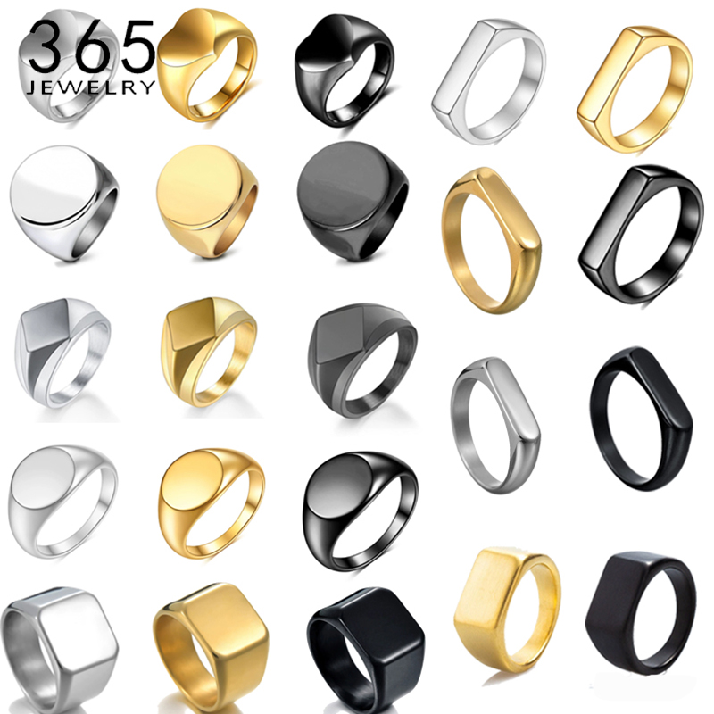 365 Stainless Steel Punk Rock  - Initial Ring Custom ulasan dan harga